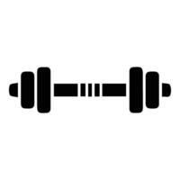 Dumbbell icons set in outlined and filled flat style. Gym heavy strength training dumbbell line pictograms. Weight lifting dumbbell signs. vector