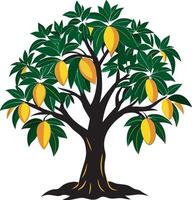Vibrant Mango Tree with mango vector