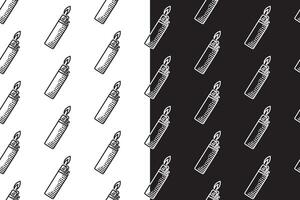 gas lighter with fire doodle seamless pattern on black white background set. hatching gas lighter background. engraving lighter illustration wallpaper. pattern background with lighter for adventure vector