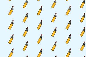 gas lighter with fire shape colorful doodle seamless pattern on blue background. retro gas lighter background. classic lighter illustration wallpaper. pattern background with lighter for adventure vector