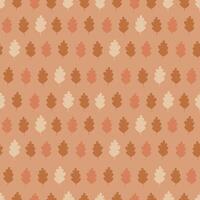 Autumn seamless pattern with oak leaves vector