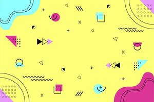Yellow geometric background design template vector