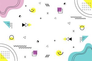 cute pastel geometric background design template vector