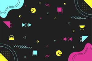 Black geometric background design template vector