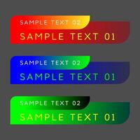 Modern colorful lower third set template design vector