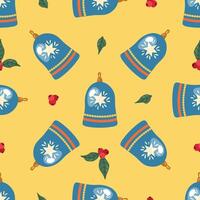 Seamless pattern with bells. Design for fabric, textile, wallpaper, packaging vector