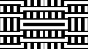 A striking black and white abstract pattern featuring lines, stripes, and geometric symmetry. Perfect for modern designs, print materials, or digital backdrops with a bold and minimalist aesthetic. video