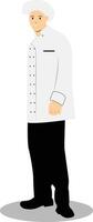 Young Man Chef with Cartoon Design vector