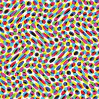A close up af a color halftone image with waves. Looks like confetti. vector