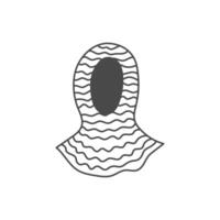 Chain Mail Knight Armor Icon vector