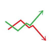 An arrow going up and down in a line vector