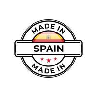 Made in Spain label icon emblem isolated on white background vector