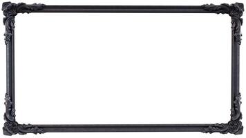 3D render of black Decorative vintage frame isolated on white background photo