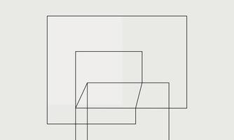 A drawing of a square with a line through it vector