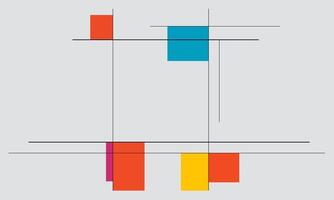 A drawing of a square with different colors vector