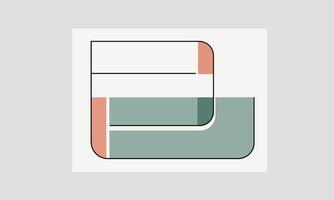 A minimalist logo with a green and blue color scheme vector