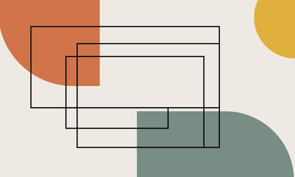 A square with a rectangle in the middle vector