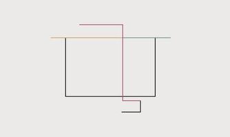 A square with a line through it and a line through it vector