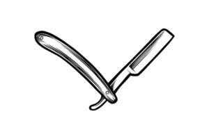 Illustration of a shaving razor with clear lines vector