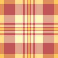 African tartan textile texture, aesthetic fabric pattern seamless. Sheet check background plaid in orange and red colors. vector