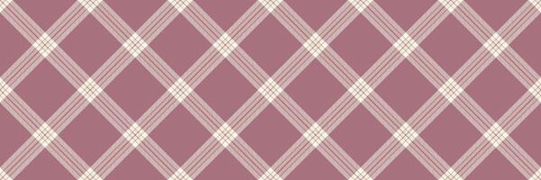 Elegant diagonal plaid pattern in dusty rose and cream. Perfect for textile design, fashion, wrapping paper, or website backgrounds. vector