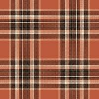 Plaid seamless pattern in orange. Check fabric texture. textile print. vector