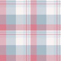 Scratch textile tartan background, english fabric check. Long plaid pattern seamless texture in pastel and sea shell colors. vector