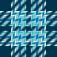 Stylish teal and navy blue plaid pattern. Perfect for textile design, website backgrounds, or fashion projects. Seamless repeat texture offers versatility for various applications. vector