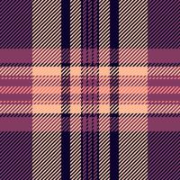 Stylish diagonal plaid pattern in muted peach, purple, and dark navy. Perfect for textile design, fashion, apparel, websites, or branding projects seeking a modern, sophisticated aesthetic. vector