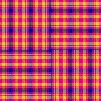 Canvas seamless background pattern, choice fabric plaid. Messy textile check texture tartan in mexican pink and amber colors. vector