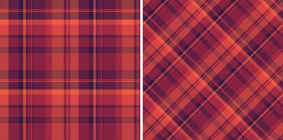 Check background textile of seamless pattern with a texture fabric plaid tartan. Set in dark colors. Bed sheet designs for the bedroom. vector