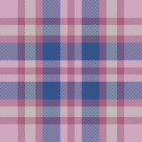 Plaid check pattern in pink. Seamless fabric texture. Tartan textile print. vector
