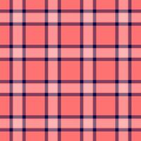 Rest texture seamless tartan, vichy check fabric textile. Herringbone plaid pattern background in red and pink colors. vector