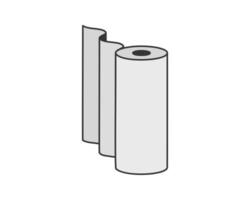 Textile roll icon. Paper tube illustration design for kitchen cleaning towel, carpet, scroll whatman, fabric. vector