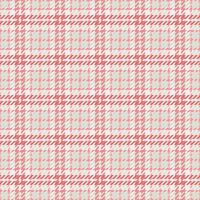 Blank fabric check , pajamas tartan pattern textile. Retro background plaid seamless texture in white and red colors. vector