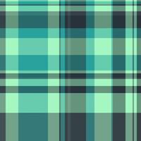 Decorating pattern texture background, grid seamless fabric tartan. Soft plaid check textile in green and medium aquamarine colors. vector