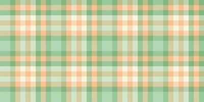 Sketch tartan textile, shop background fabric plaid. Fall check seamless texture pattern in green and orange colors. vector