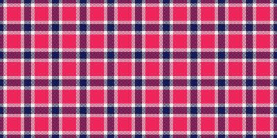 Warp plaid seamless tartan, copy space check pattern fabric. Show texture textile background in red and lavender blush colors. vector