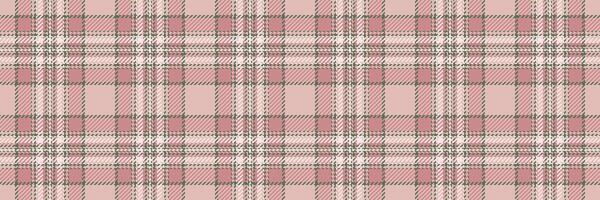 French seamless check, tone tartan fabric background. Beautiful plaid pattern textile texture in light and red colors. vector