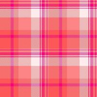 Aged pattern texture check, school plaid textile seamless. Upscale tartan fabric background in red and linen colors. vector