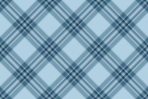 Single seamless fabric pattern, refresh check plaid background. Quality textile tartan texture in cyan and light colors. vector