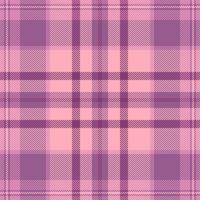 Quality check textile pattern, glen background plaid. Stage texture fabric tartan seamless in pink and red colors. vector