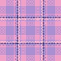 Plaid check pattern in pink. Seamless fabric texture. Tartan textile print. vector