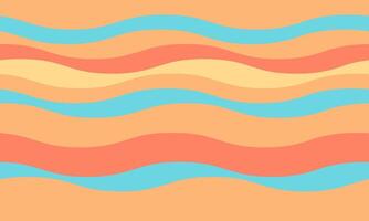 Abstract background with wavy stripes in vibrant colors, creating a rippled, liquid effect. Smooth curves and textured lines add elegance, vitality, and creativity. Ideal for wallpaper or textile. vector