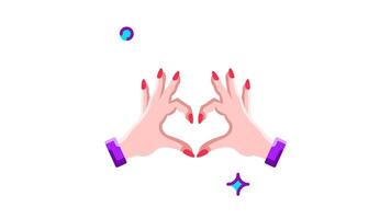 Animated Loving Hands Forming a Heart Shape A Symbol of Affection and Care video
