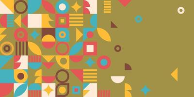 Geometric shapes pattern vector