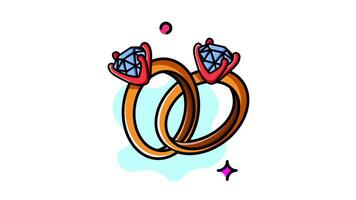 Intertwined Wedding Rings with Diamonds A Symbol of Love and Commitment video