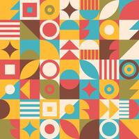 Geometric shapes square banner vector