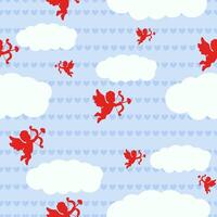 Seamless pattern in the theme of Valentine's Day Heart and Arrow vector
