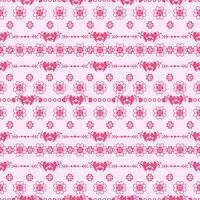 Seamless pink pattern and trendy geometric shapes with circles, hearts cupids in retro style for a Valentine's Day theme vector